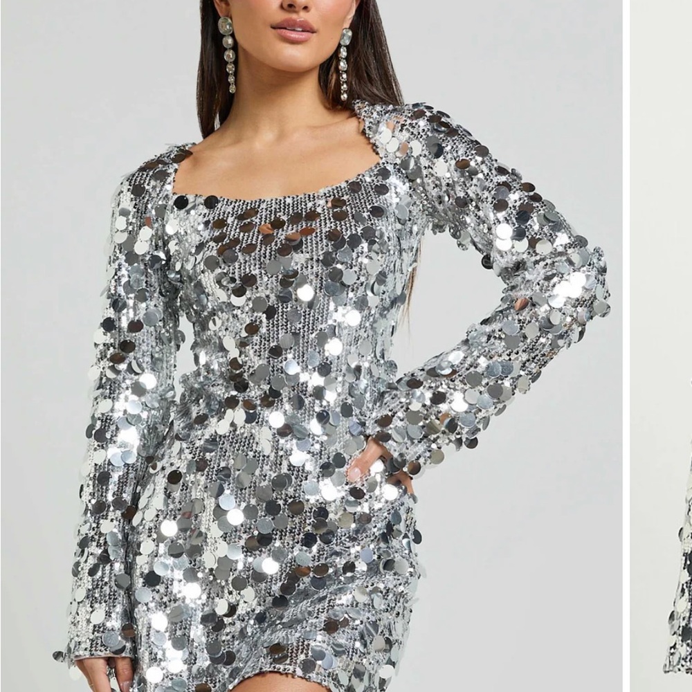 SHOWPO. Disco Silver Sequin Dress Sold out online